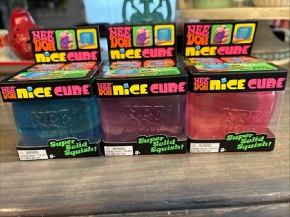 🧊NeeDoh Nice Cube Full Size Ice Nee Doh Set of All 3 Colors Pink Blue Purple🧊